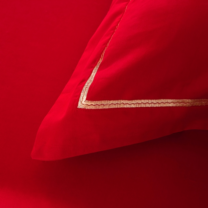 91家纺网 家纺一手货源 找家纺 董成龙家纺 2025新款全棉中式精美绣花工艺婚庆系列四件套多件套 龙凤报喜