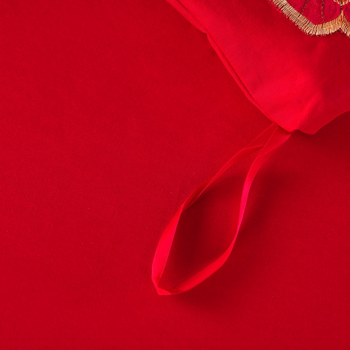 91家纺网 家纺一手货源 找家纺 董成龙家纺 2025新款全棉中式精美绣花工艺婚庆系列四件套多件套 龙凤报喜