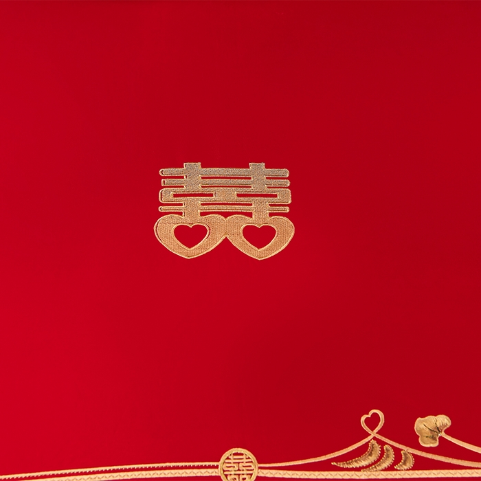 91家纺网 家纺一手货源 找家纺 董成龙家纺 2025新款全棉中式精美绣花工艺婚庆系列四件套多件套 真爱永恒