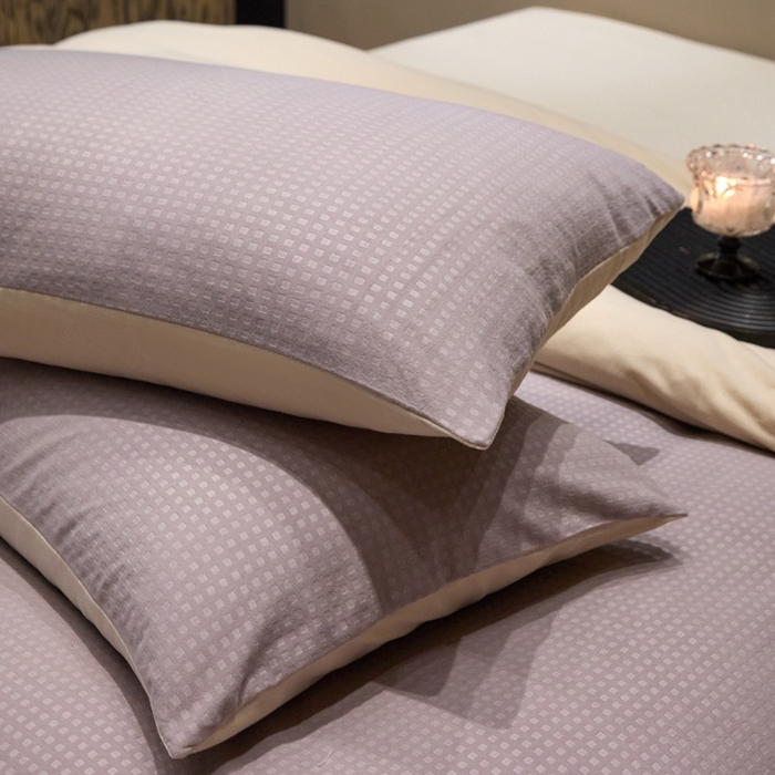 91家纺网 家纺一手货源 找家纺 金奇达家纺 2025新款【简色生活】热压纹-羽零™空气拉绒四件套（会员减20元）标准号全网控价（折后券后）不低于159元 简色生活-黛紫杏