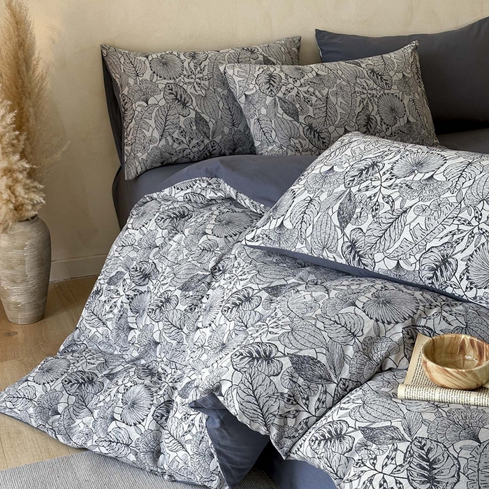 91家纺网 家纺一手货源 找家纺 蓝邻家纺 2025年新款全棉色织提花磨毛四件套 华尔兹-蓝