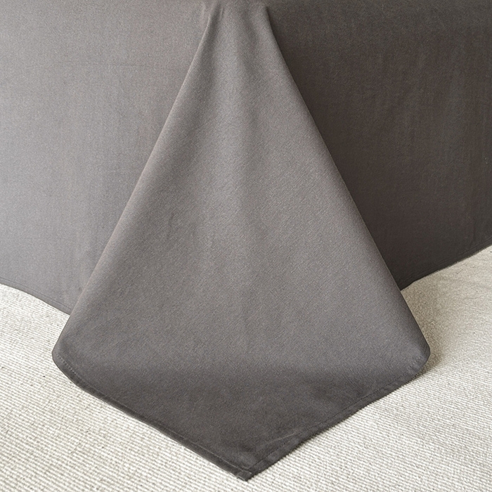 91家纺网 家纺一手货源 找家纺 蓝邻家纺 2025年新款全棉色织提花磨毛四件套 梵沐-灰黑