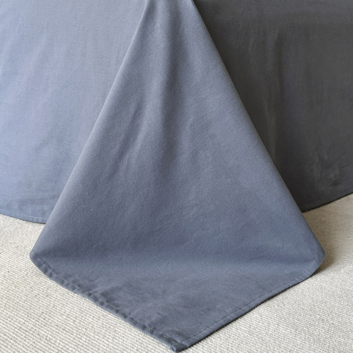 91家纺网 家纺一手货源 找家纺 蓝邻家纺 2025年新款全棉色织提花磨毛四件套 华尔兹-蓝