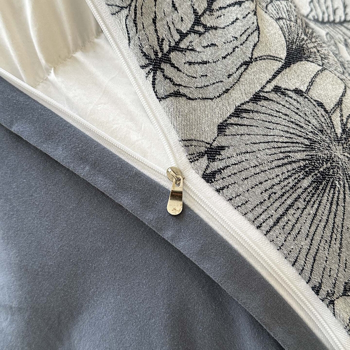 91家纺网 家纺一手货源 找家纺 蓝邻家纺 2025年新款全棉色织提花磨毛四件套 华尔兹-蓝