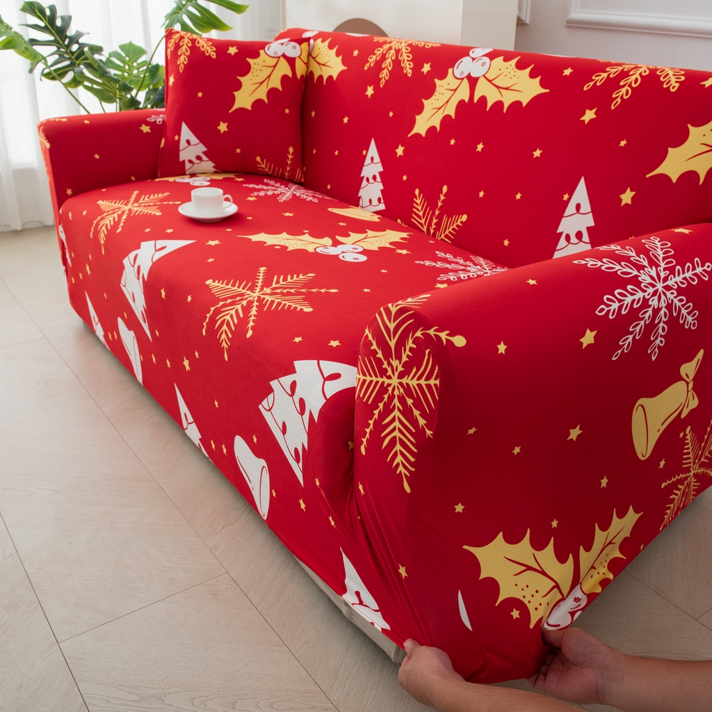 91家纺网 家纺一手货源 找家纺 （总）飞翔家纺 2025新款沙发套沙发垫圣诞款