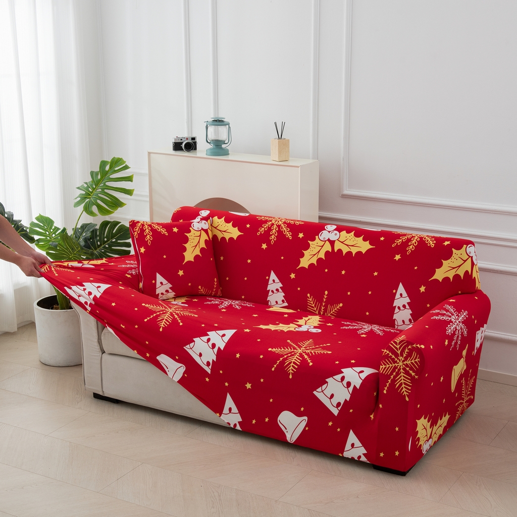 91家纺网 家纺一手货源 找家纺 （总）飞翔家纺 2025新款沙发套沙发垫圣诞款