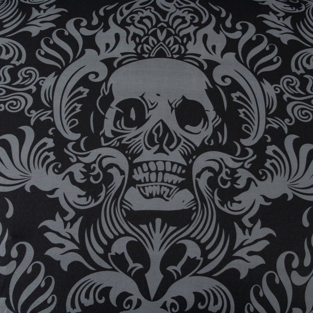 91家纺网 家纺一手货源 找家纺 飞翔家纺 2025新款沙发套沙发垫圣诞款 黑纹骷髅