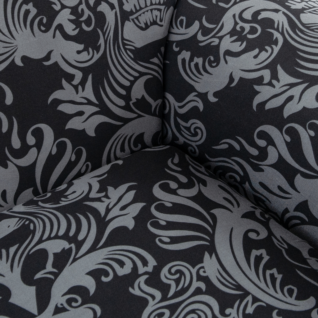 91家纺网 家纺一手货源 找家纺 飞翔家纺 2025新款沙发套沙发垫圣诞款 黑纹骷髅