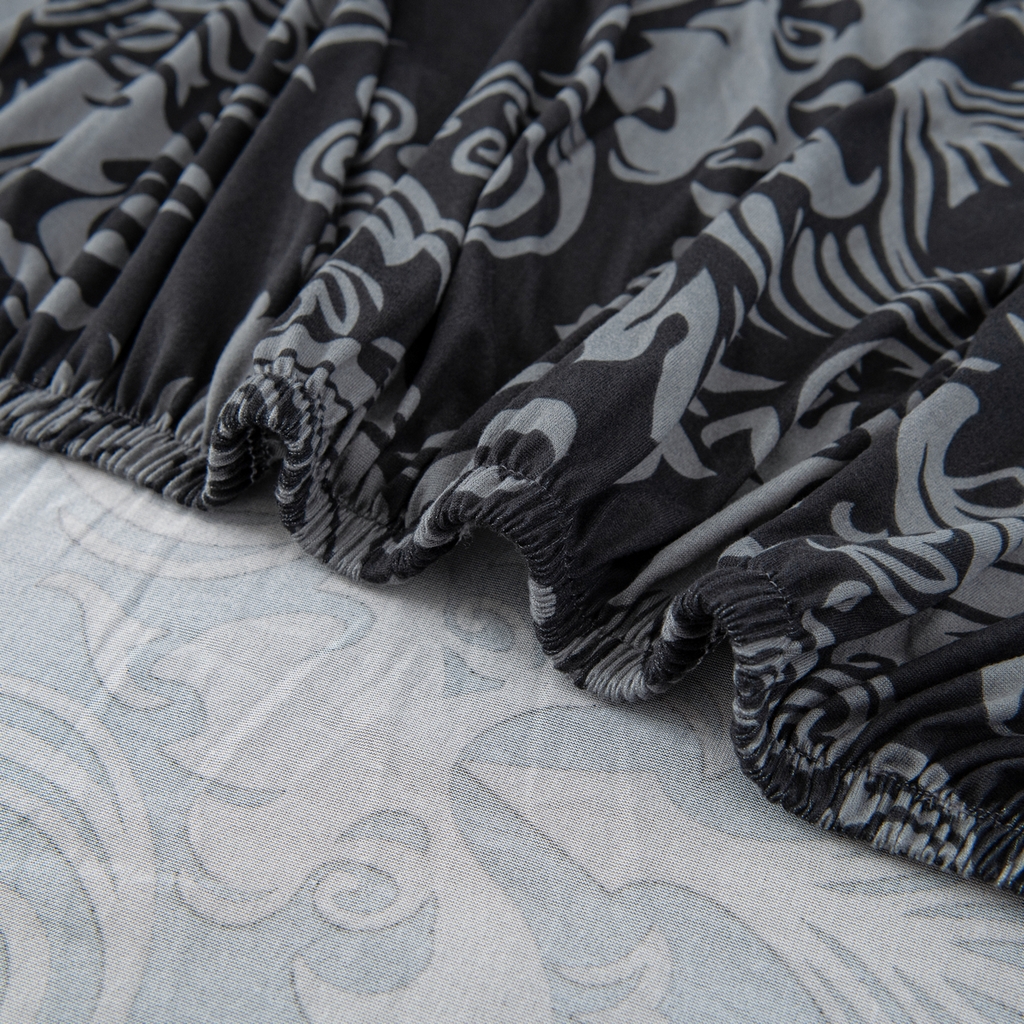 91家纺网 家纺一手货源 找家纺 飞翔家纺 2025新款沙发套沙发垫圣诞款 黑纹骷髅