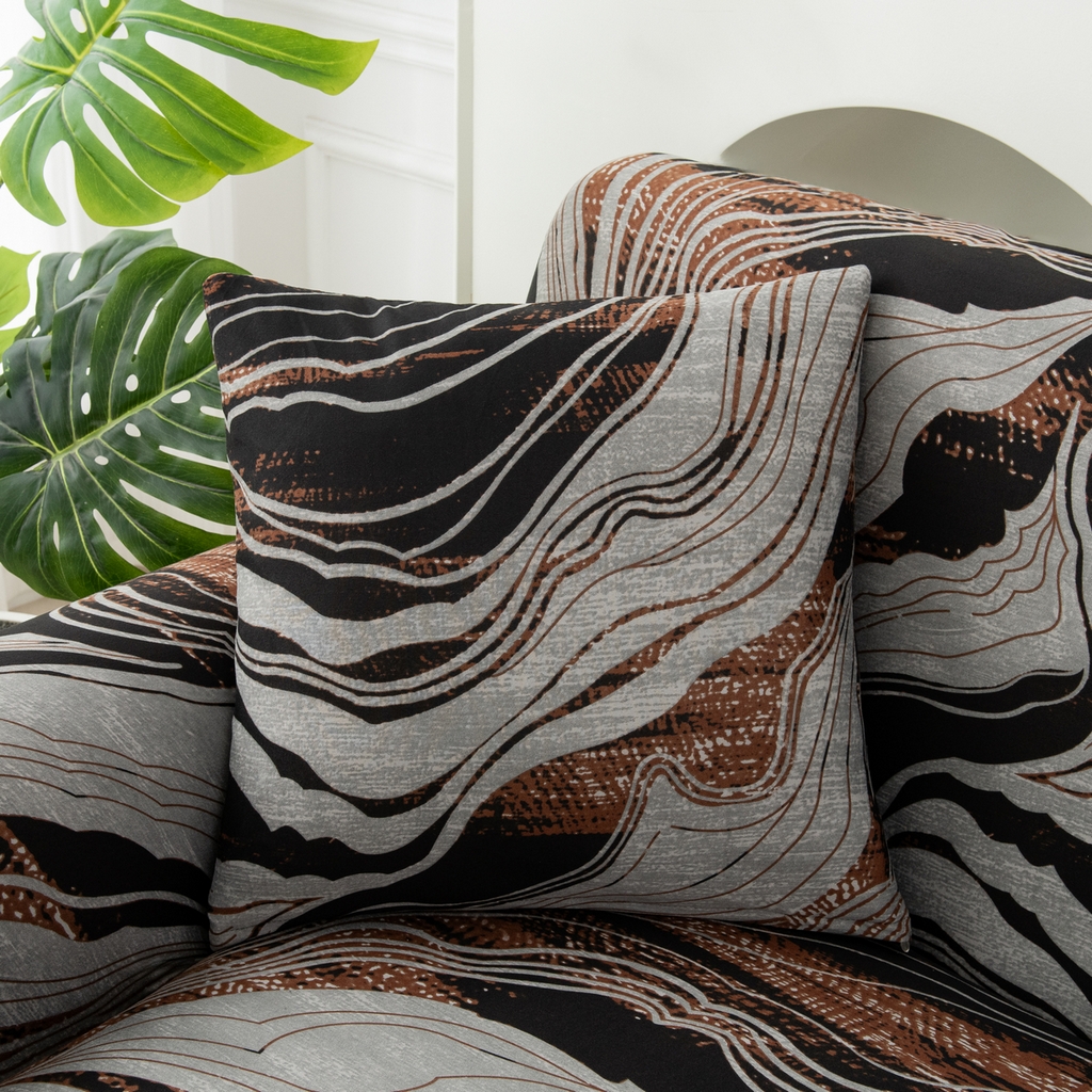 91家纺网 家纺一手货源 找家纺 飞翔家纺 2025新款沙发套沙发垫圣诞款 流金波纹