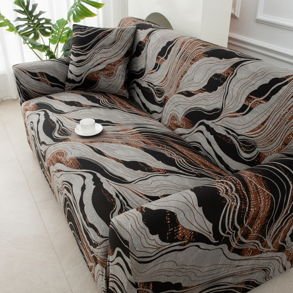 91家纺网 家纺一手货源 找家纺 飞翔家纺 2025新款沙发套沙发垫圣诞款 流金波纹