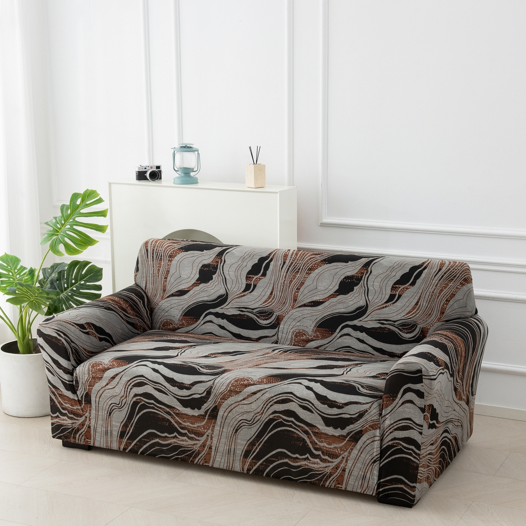 91家纺网 家纺一手货源 找家纺 飞翔家纺 2025新款沙发套沙发垫圣诞款 流金波纹