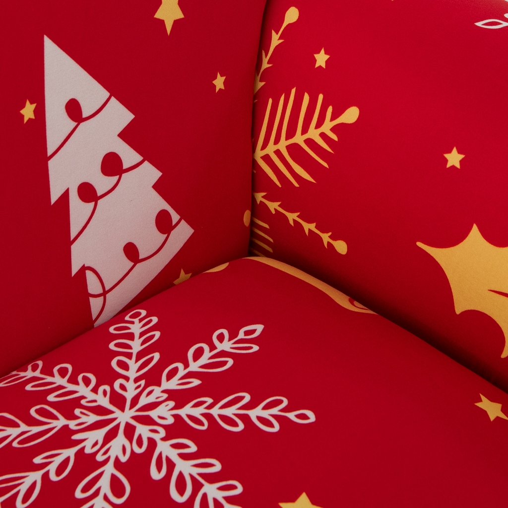 91家纺网 家纺一手货源 找家纺 飞翔家纺 2025新款沙发套沙发垫圣诞款 圣诞冬青