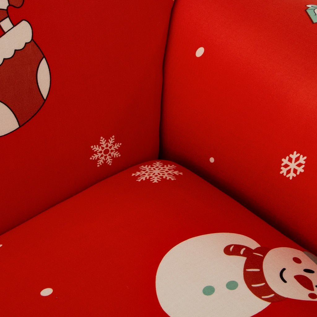 91家纺网 家纺一手货源 找家纺 飞翔家纺 2025新款沙发套沙发垫圣诞款 圣诞欢歌