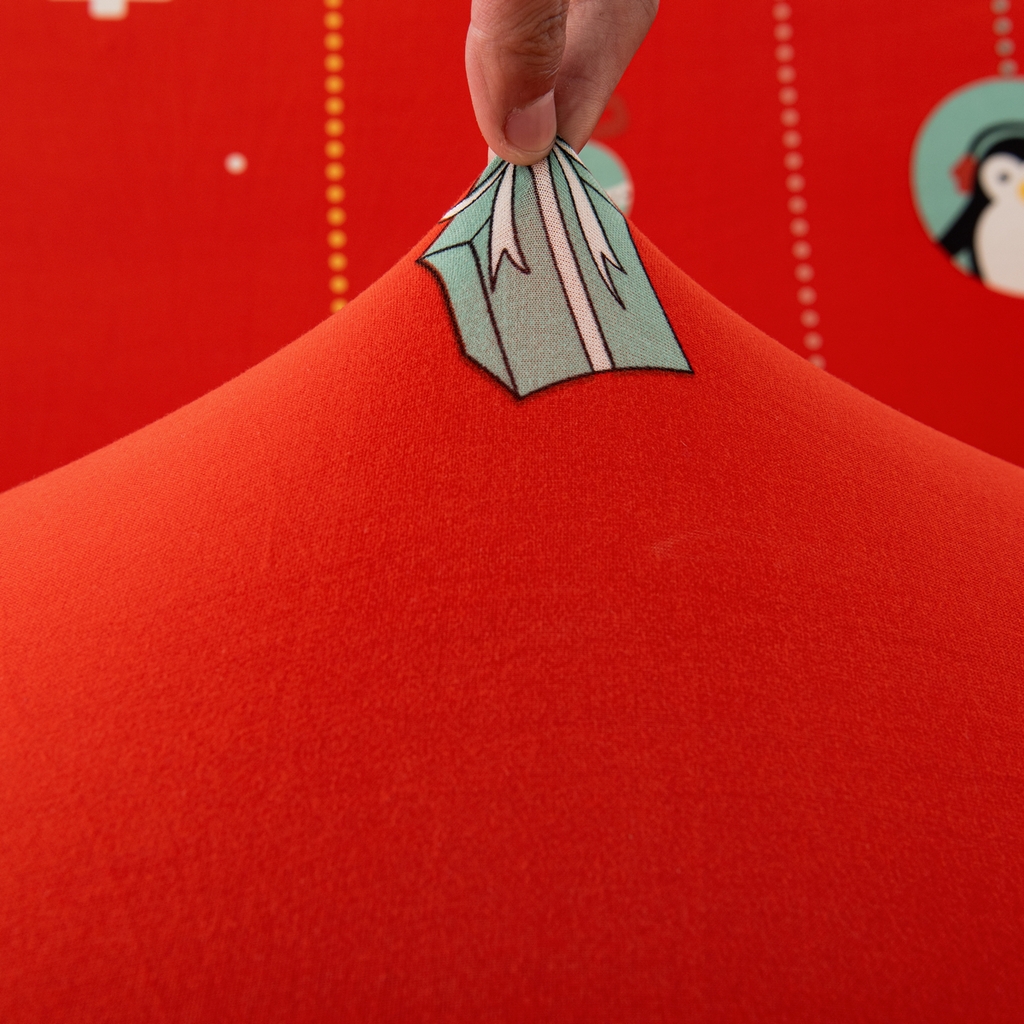 91家纺网 家纺一手货源 找家纺 飞翔家纺 2025新款沙发套沙发垫圣诞款 圣诞欢歌