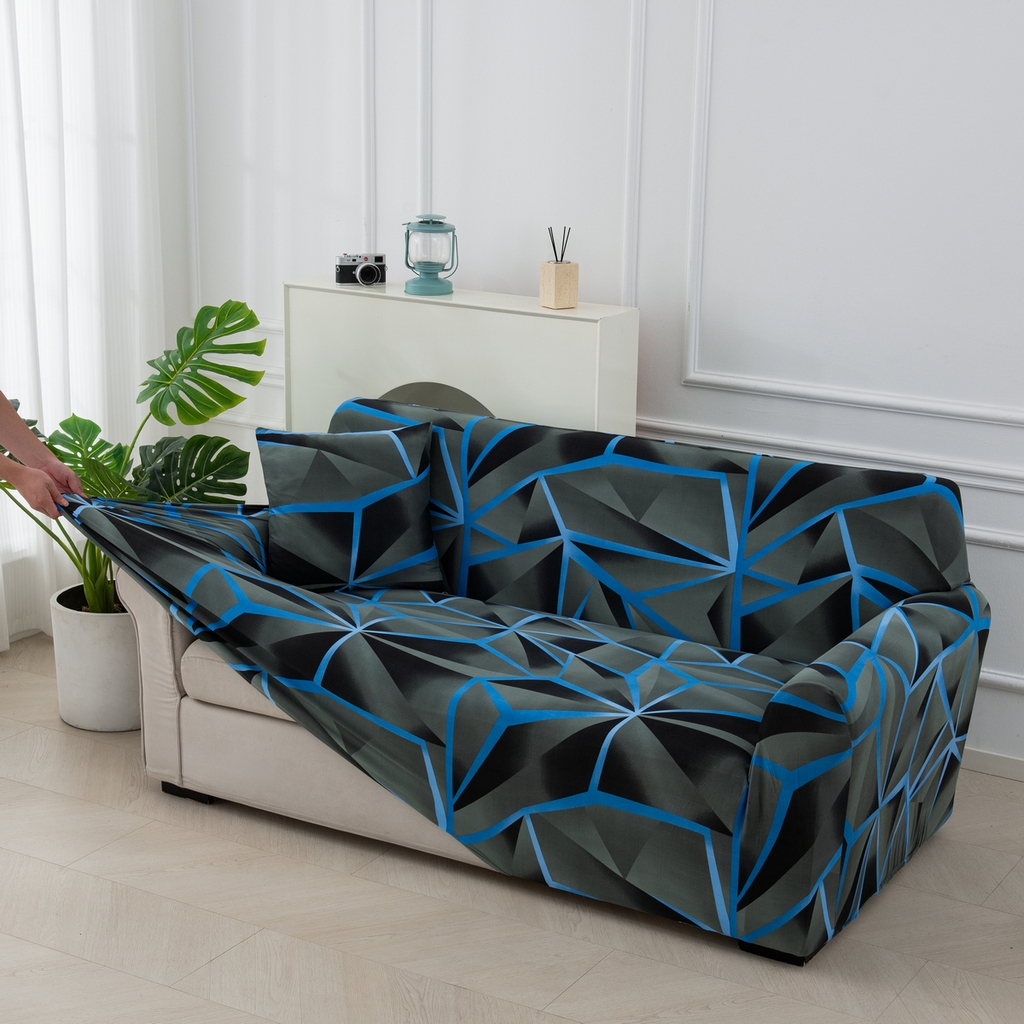 91家纺网 家纺一手货源 找家纺 飞翔家纺 2025新款沙发套沙发垫圣诞款 星芒轨迹