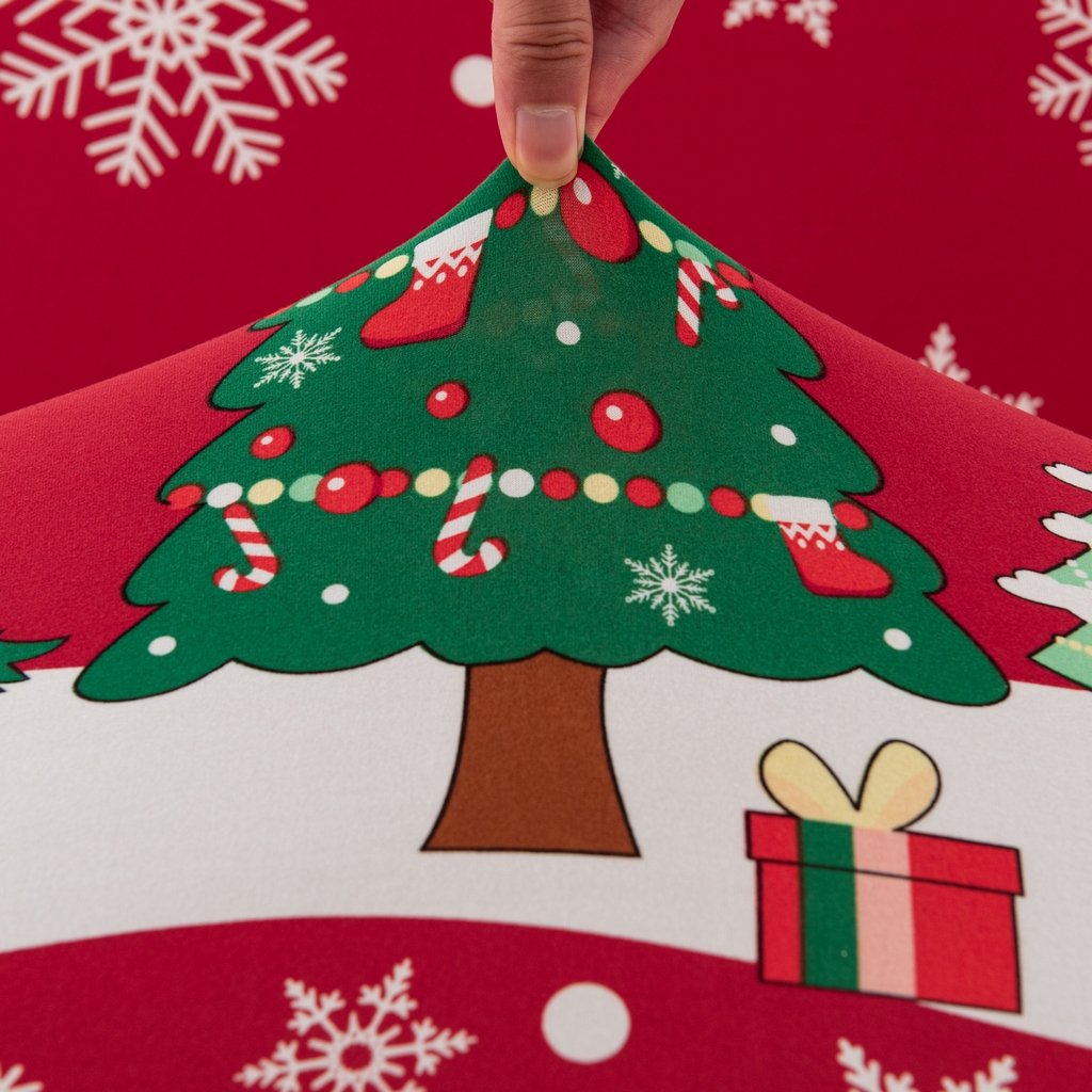 91家纺网 家纺一手货源 找家纺 飞翔家纺 2025新款沙发套沙发垫圣诞款 雪夜老人