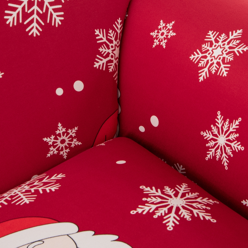 91家纺网 家纺一手货源 找家纺 飞翔家纺 2025新款沙发套沙发垫圣诞款 雪夜老人