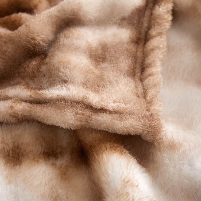 91家纺网 家纺一手货源 找家纺 楼兰公主毛毯专供 2025新款泡泡绒仿兔绒毛毯毯子 水墨-咖啡