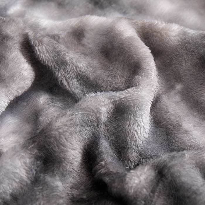 91家纺网 家纺一手货源 找家纺 楼兰公主毛毯专供 2025新款泡泡绒仿兔绒毛毯毯子 水墨-雾灰