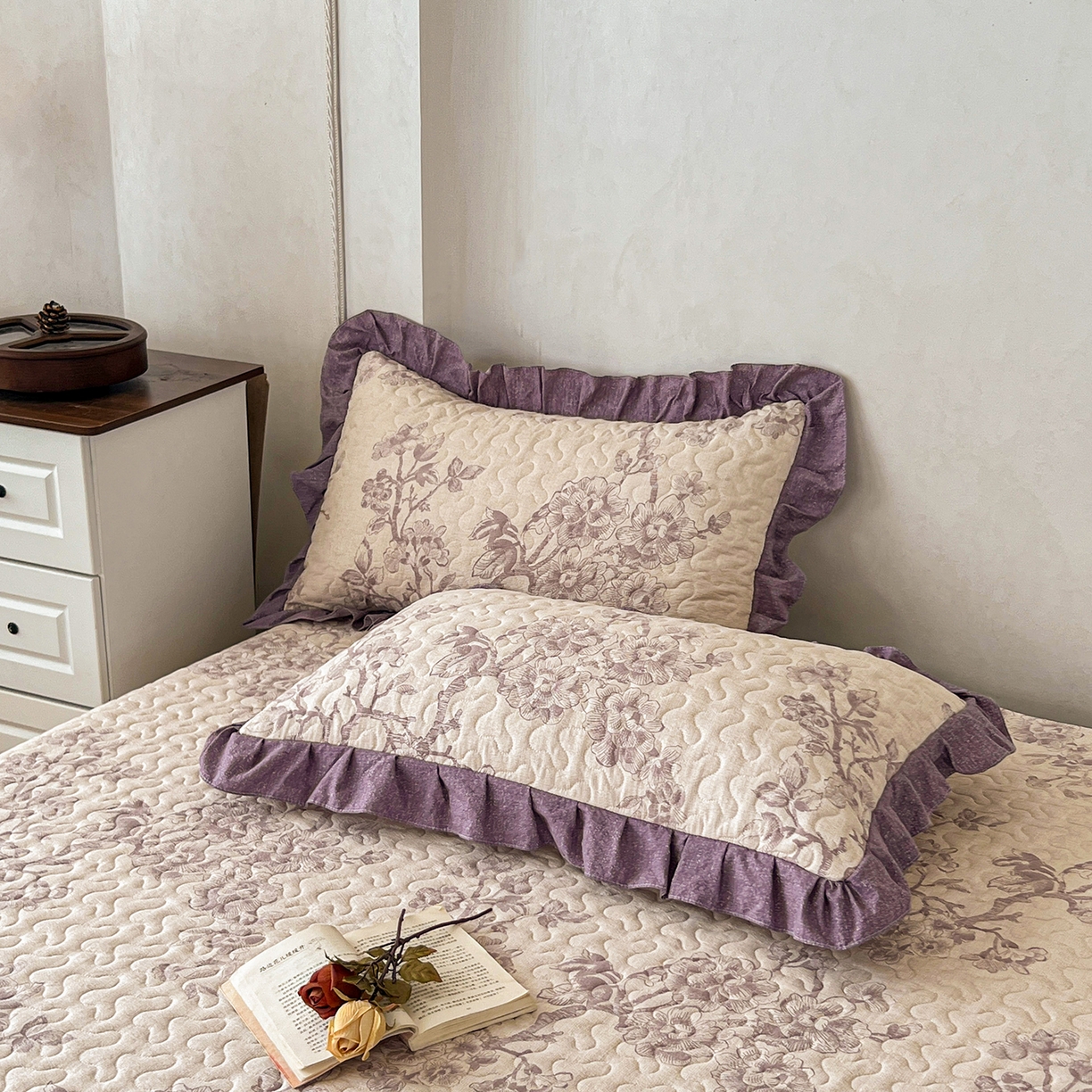 91家纺网 家纺一手货源 找家纺 （总）笠裙家纺 2025新款a类加厚夹棉云感水洗棉床盖四件套