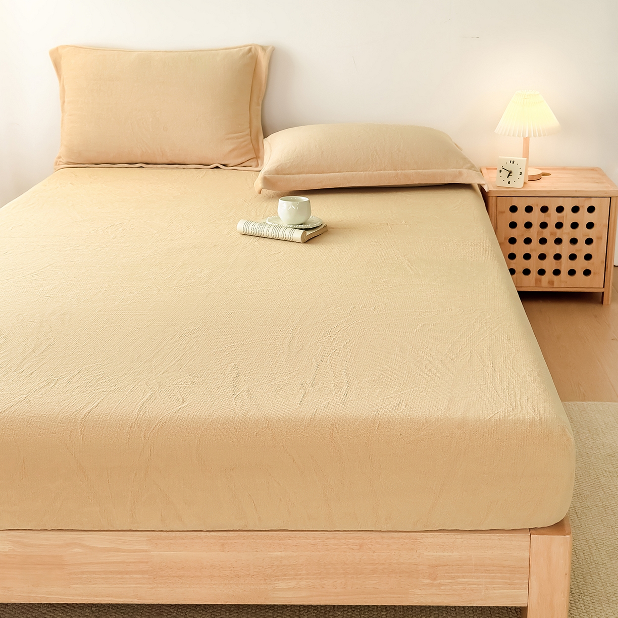 91家纺网 家纺一手货源 找家纺 （总）好阁家纺 2023新款牛奶绒纯色枕套