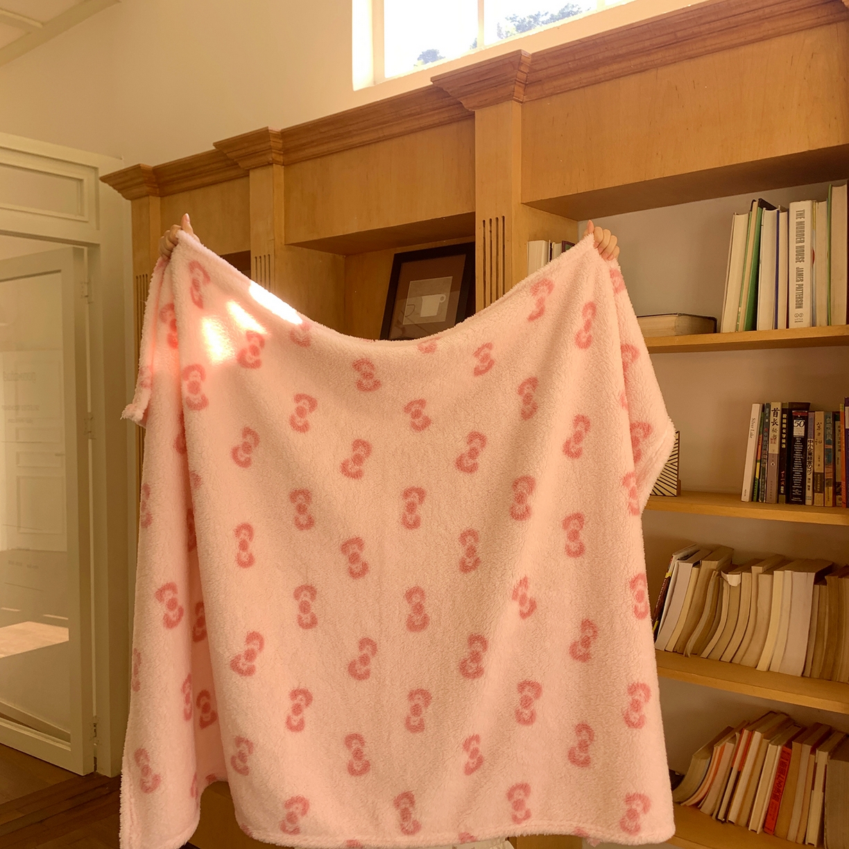 桃喜 2025新款亲肤舒适摇粒绒毛毯 粉色蝴蝶结