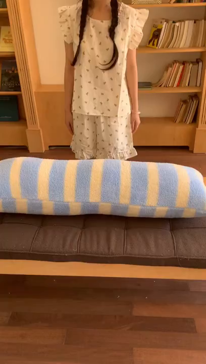 91家纺网 家纺一手货源 找家纺 桃喜 2025新款舒适亲肤摇粒绒长抱枕 海盐苏打