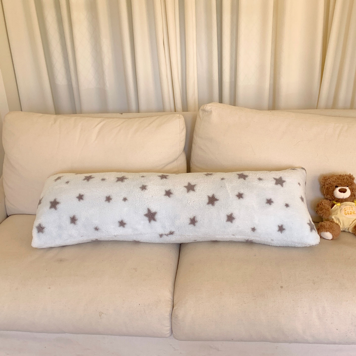 91家纺网 家纺一手货源 找家纺 桃喜 2025新款舒适亲肤摇粒绒长抱枕 海盐星星