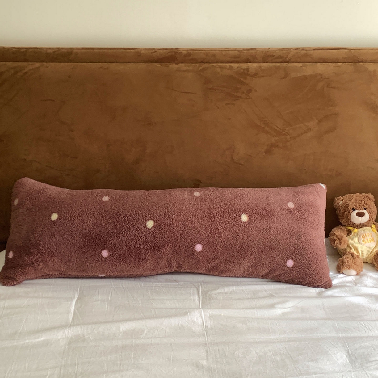 91家纺网 家纺一手货源 找家纺 桃喜 2025新款舒适亲肤摇粒绒长抱枕 香草波点