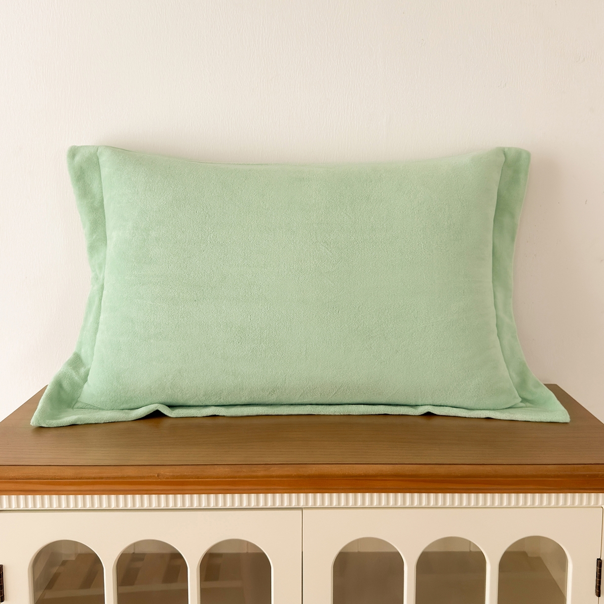 91家纺网 家纺一手货源 找家纺 （总）好阁家纺 2025新款200克牛奶绒纯色枕套