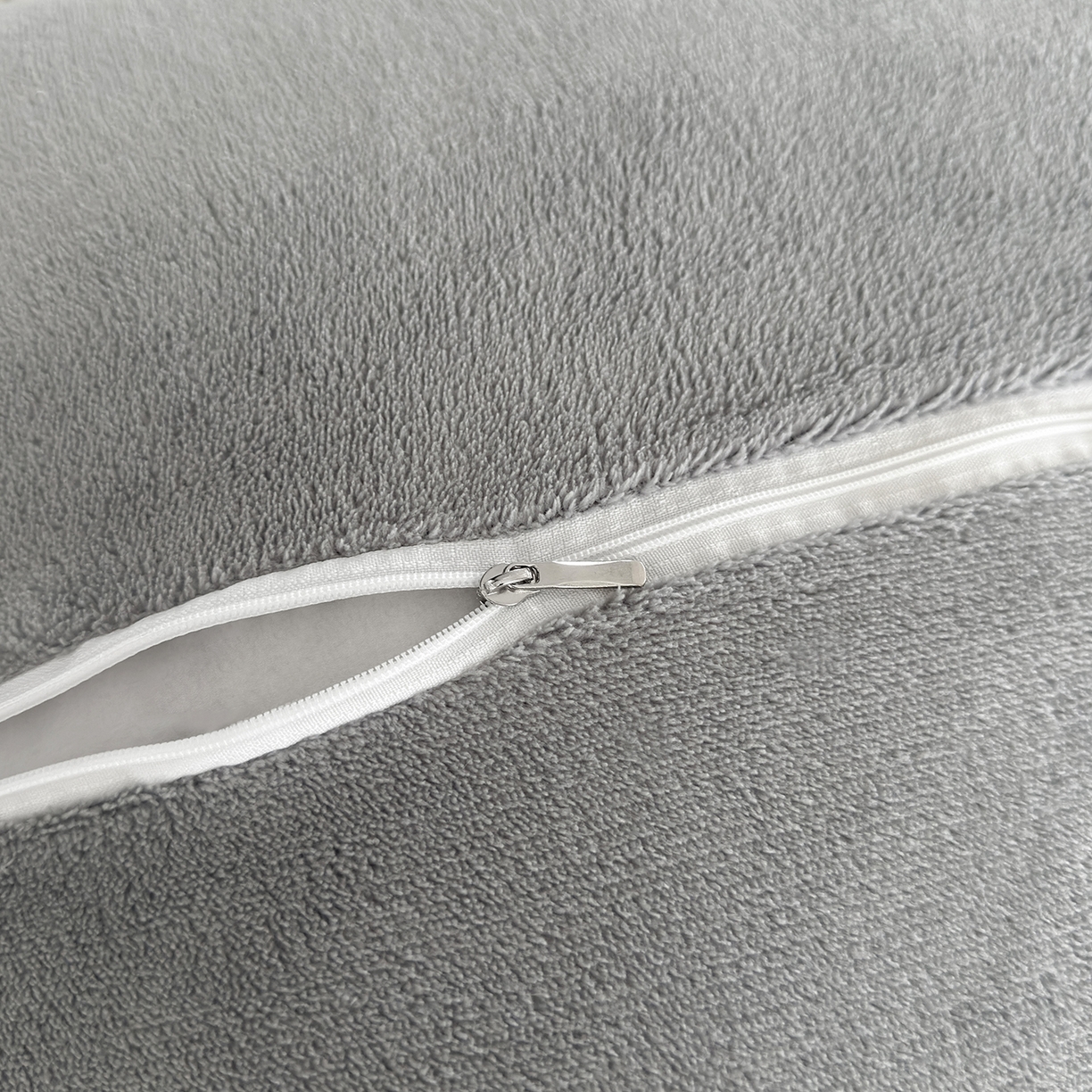 91家纺网 家纺一手货源 找家纺 好阁家纺 2025新款200克牛奶绒纯色枕套 冰川灰