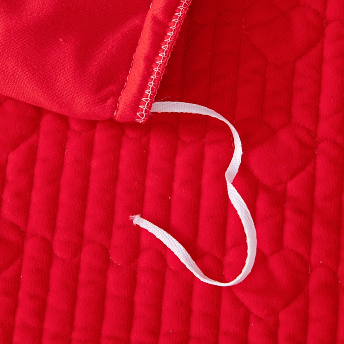 91家纺网 家纺一手货源 找家纺 畅畅家纺 2025新款宝宝绒绣花床盖四件套婴儿绒纯色牛奶绒四件套 红色