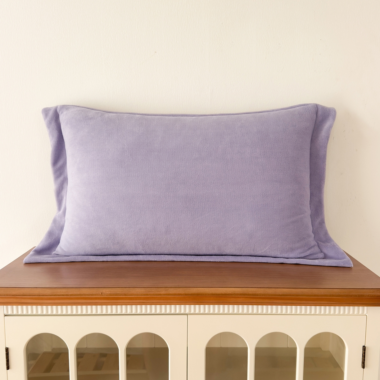 91家纺网 家纺一手货源 找家纺 好阁家纺 2025新款200克牛奶绒纯色枕套 葡萄紫