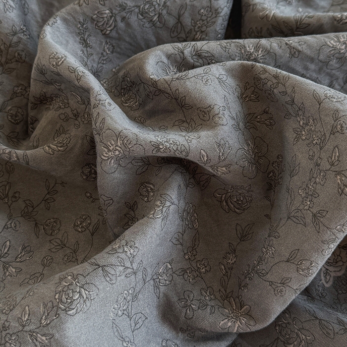 91家纺网 家纺一手货源 找家纺 卢赛尔 2025新款水洗珍珠棉皱皱纱印花床笠 暗香