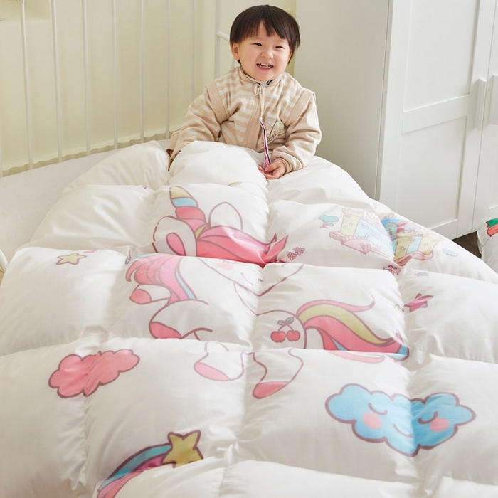 91家纺网 家纺一手货源 找家纺 （总）暖羽屋羽绒馆 2025新款老虎羽绒丝被学生羽毛被被芯加厚保暖可爱卡通儿童羽绒被