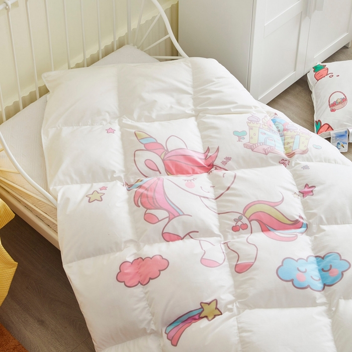 91家纺网 家纺一手货源 找家纺 （总）暖羽屋羽绒馆 2025新款老虎羽绒丝被学生羽毛被被芯加厚保暖可爱卡通儿童羽绒被