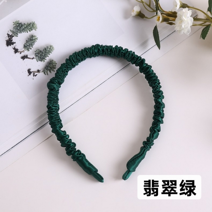 91家纺网 家纺一手货源 找家纺 蚕云阁蚕丝家居 2025新款19姆米真丝发箍 翡翠绿 边宽1cm
