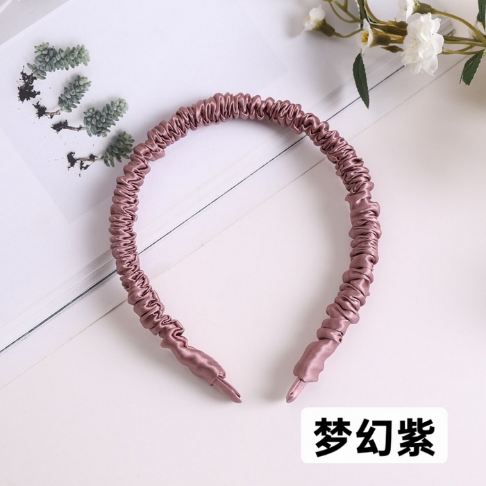 蚕云阁蚕丝家居 2025新款19姆米真丝发箍 梦幻紫 边宽1cm