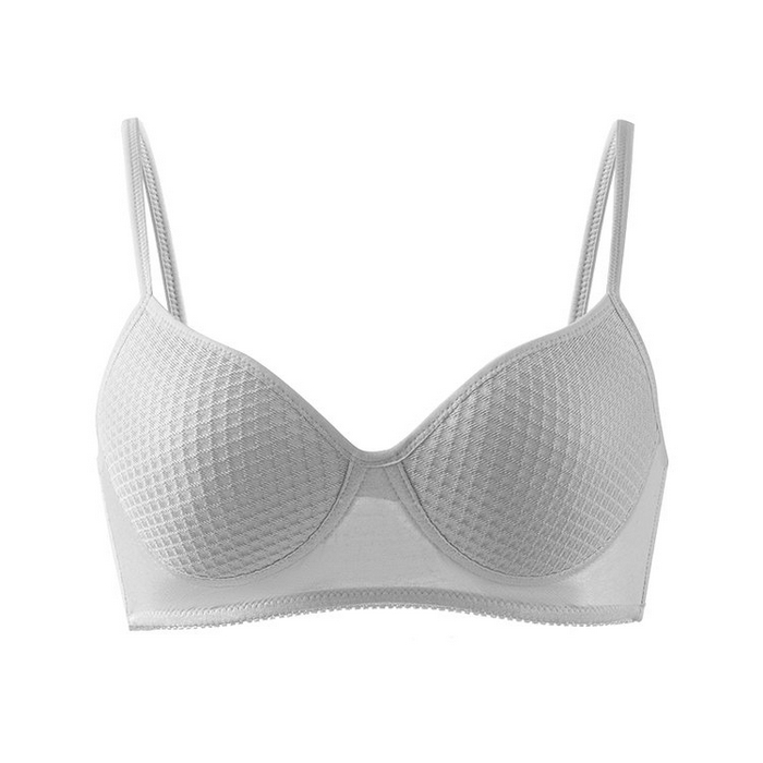 蚕云阁蚕丝家居 2025新款真丝蜂窝杯云感文胸 灰色