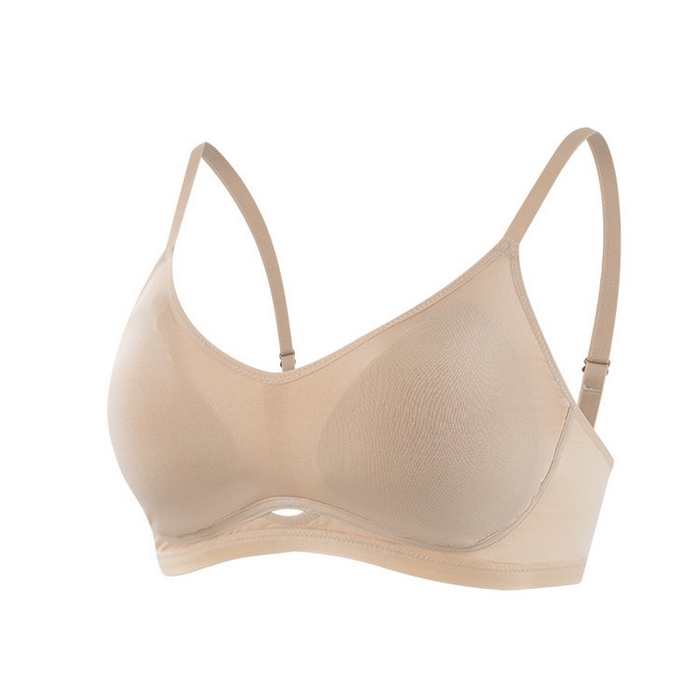 91家纺网 家纺一手货源 找家纺 （总）蚕云阁蚕丝家居 2025新款针织真丝鸡心镂空高弹力文胸