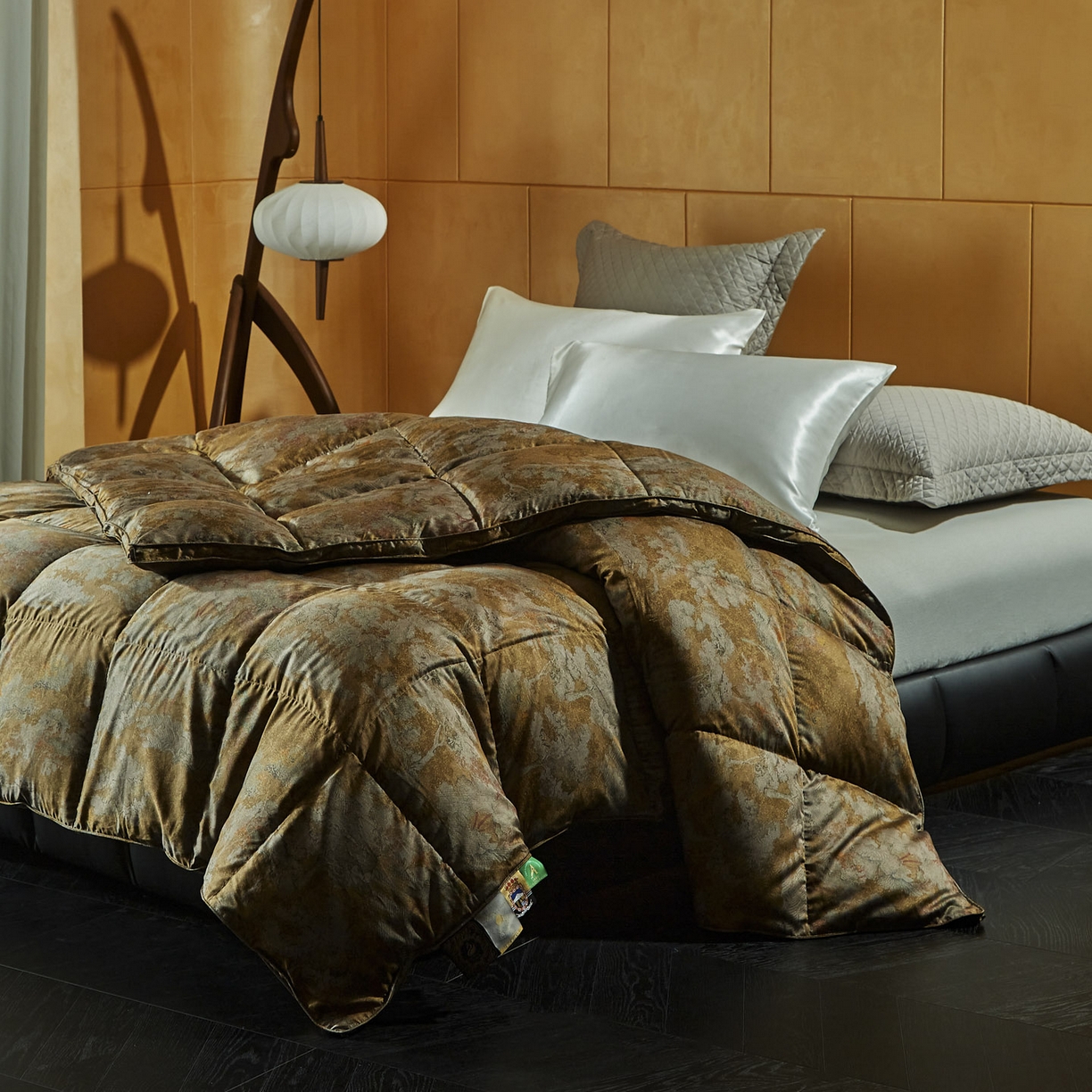 91家纺网 家纺一手货源 找家纺 （总）暖羽屋羽绒馆 2025新款绒子含量95鹅绒被子羽绒被芯水墨国风鹅绒被婚庆双人冬被