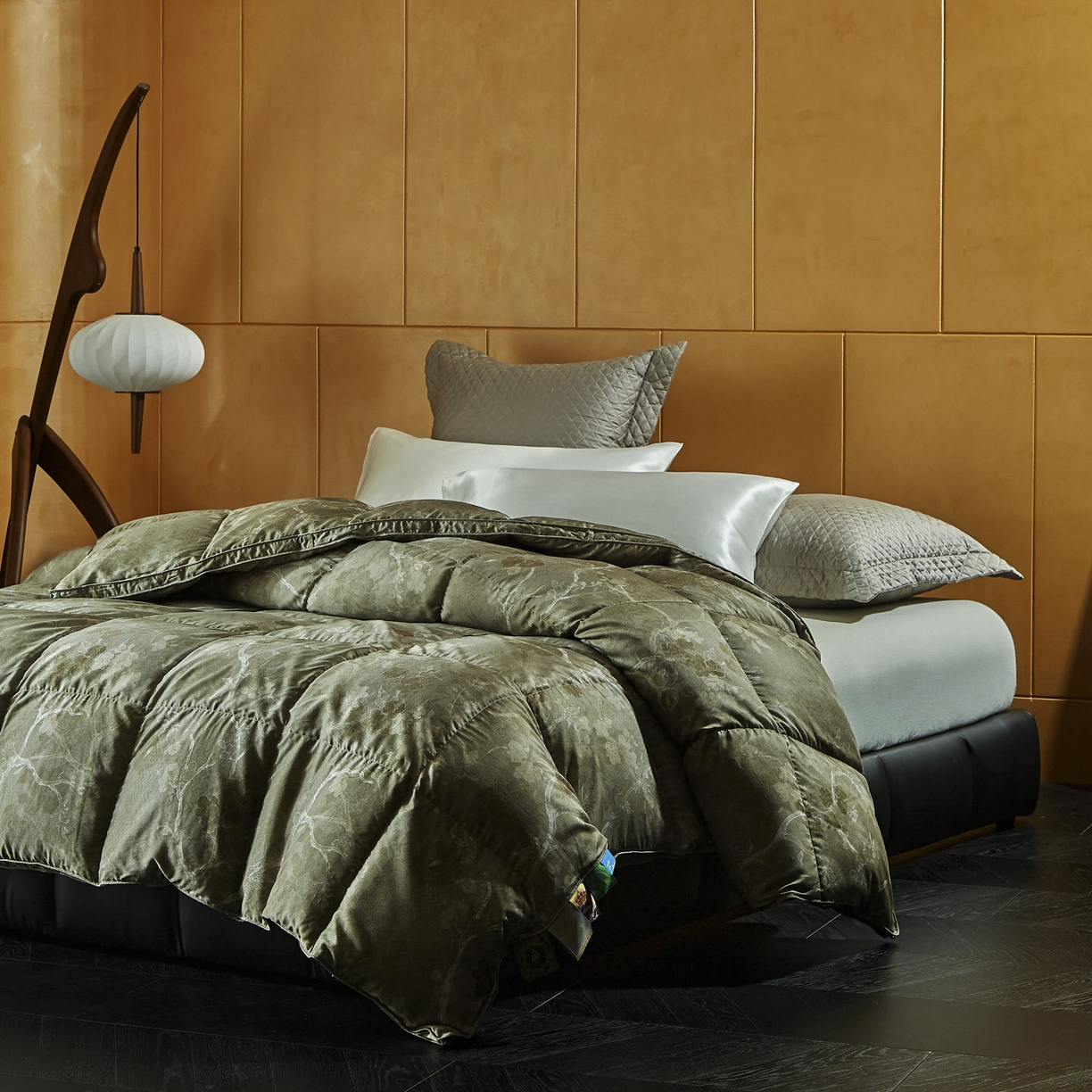 91家纺网 家纺一手货源 找家纺 暖羽屋羽绒馆 2025新款绒子含量95鹅绒被子羽绒被芯水墨国风鹅绒被婚庆双人冬被 水墨江南