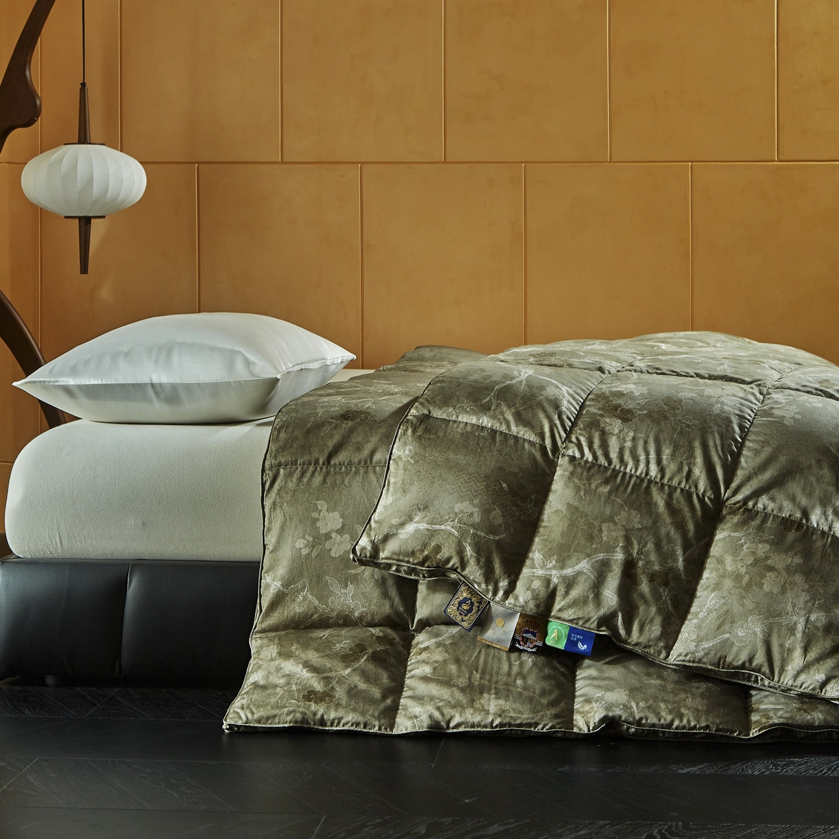 91家纺网 家纺一手货源 找家纺 暖羽屋羽绒馆 2025新款绒子含量95鹅绒被子羽绒被芯水墨国风鹅绒被婚庆双人冬被 水墨江南