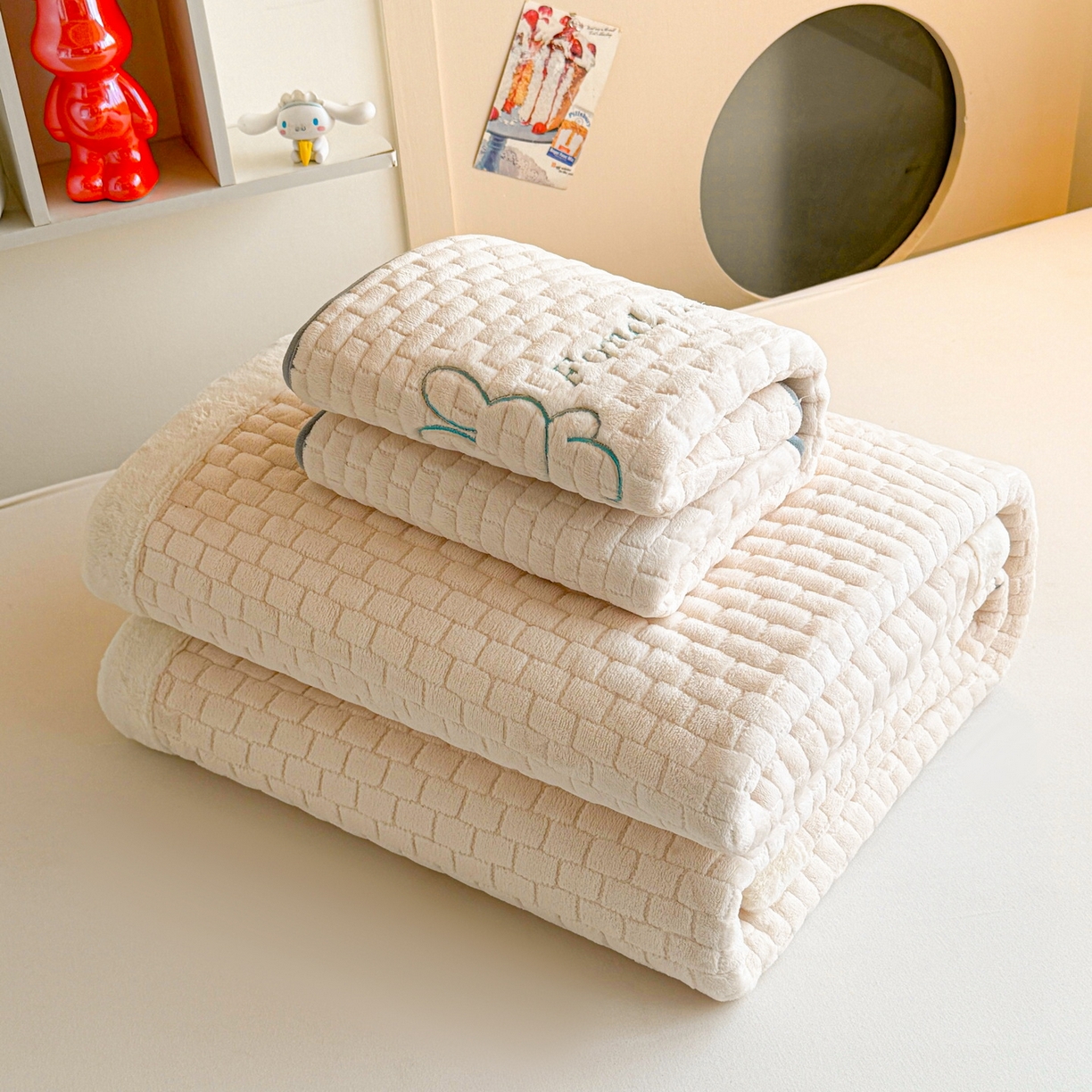 91家纺网 家纺一手货源 找家纺 （总）爱思凯家纺 2025新款新棉绒床褥-许愿兔（学生款）