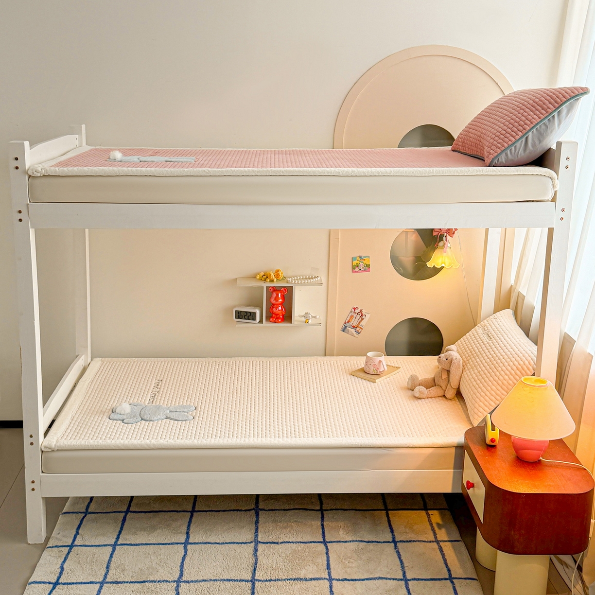 91家纺网 家纺一手货源 找家纺 （总）爱思凯家纺 2025新款新棉绒床褥-许愿兔（学生款）