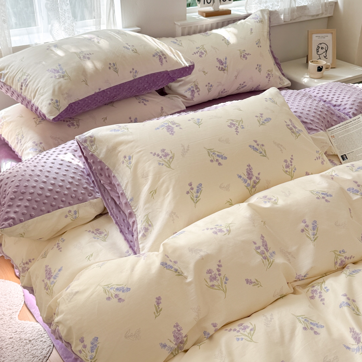 91家纺网 家纺一手货源 找家纺 （总）雯雨家纺 2025新款ab版全棉豆豆绒婴儿绒牛奶绒单被套被罩单件