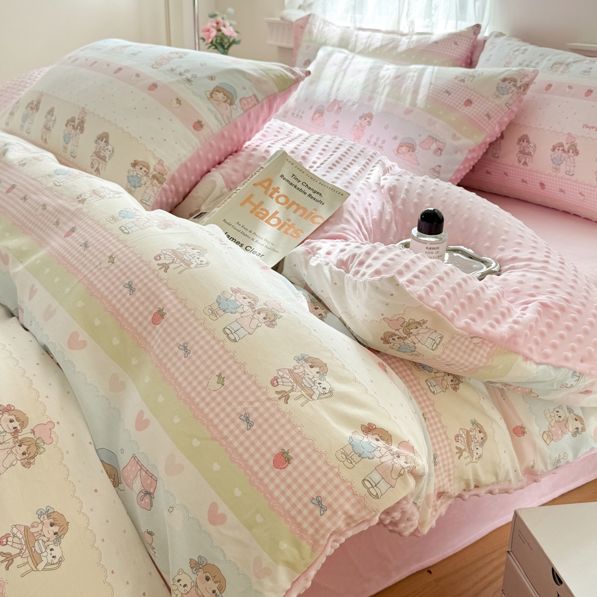 91家纺网 家纺一手货源 找家纺 （总）雯雨家纺 2025新款ab版全棉豆豆绒婴儿绒牛奶绒单被套被罩单件