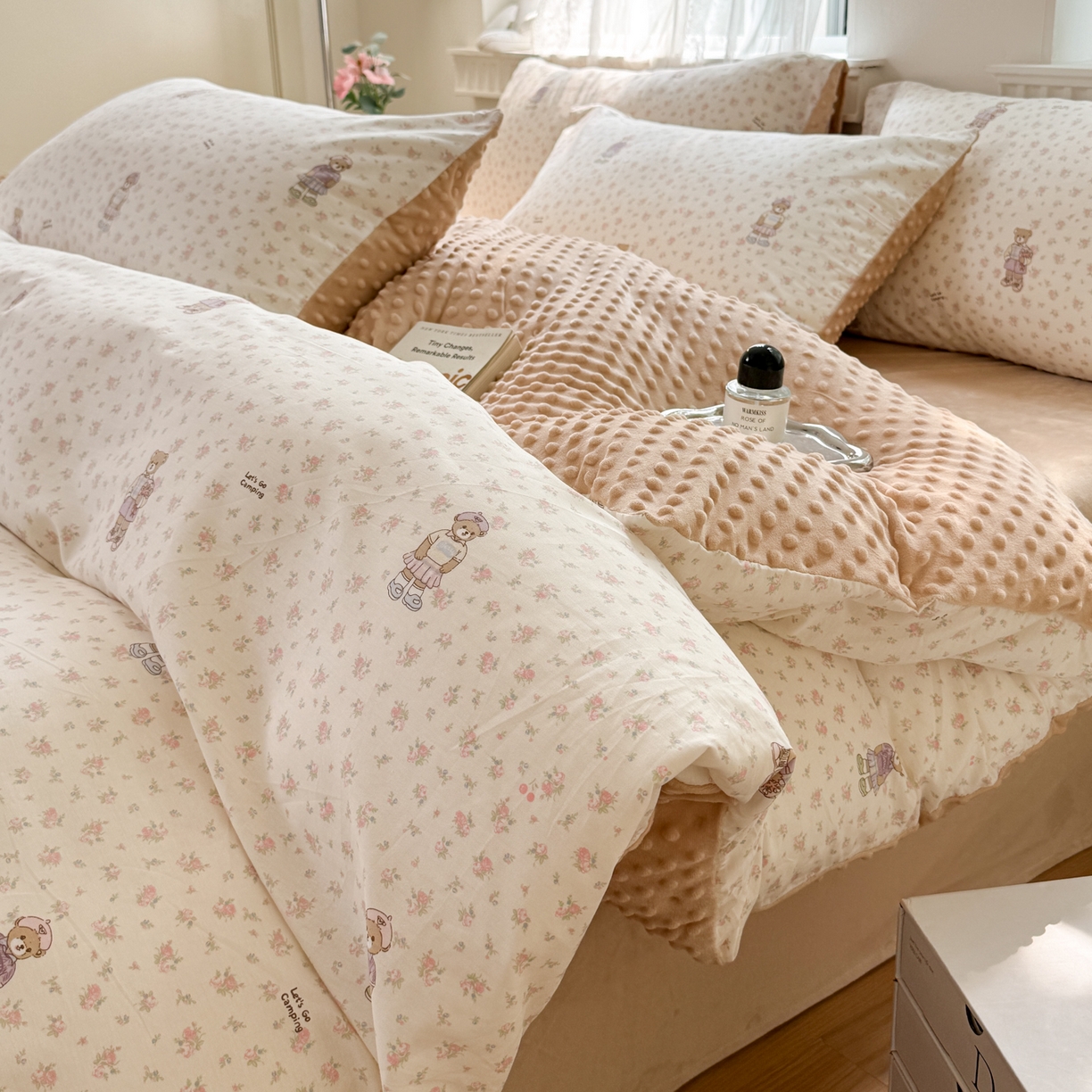 91家纺网 家纺一手货源 找家纺 （总）雯雨家纺 2025新款ab版全棉豆豆绒婴儿绒牛奶绒单被套被罩单件