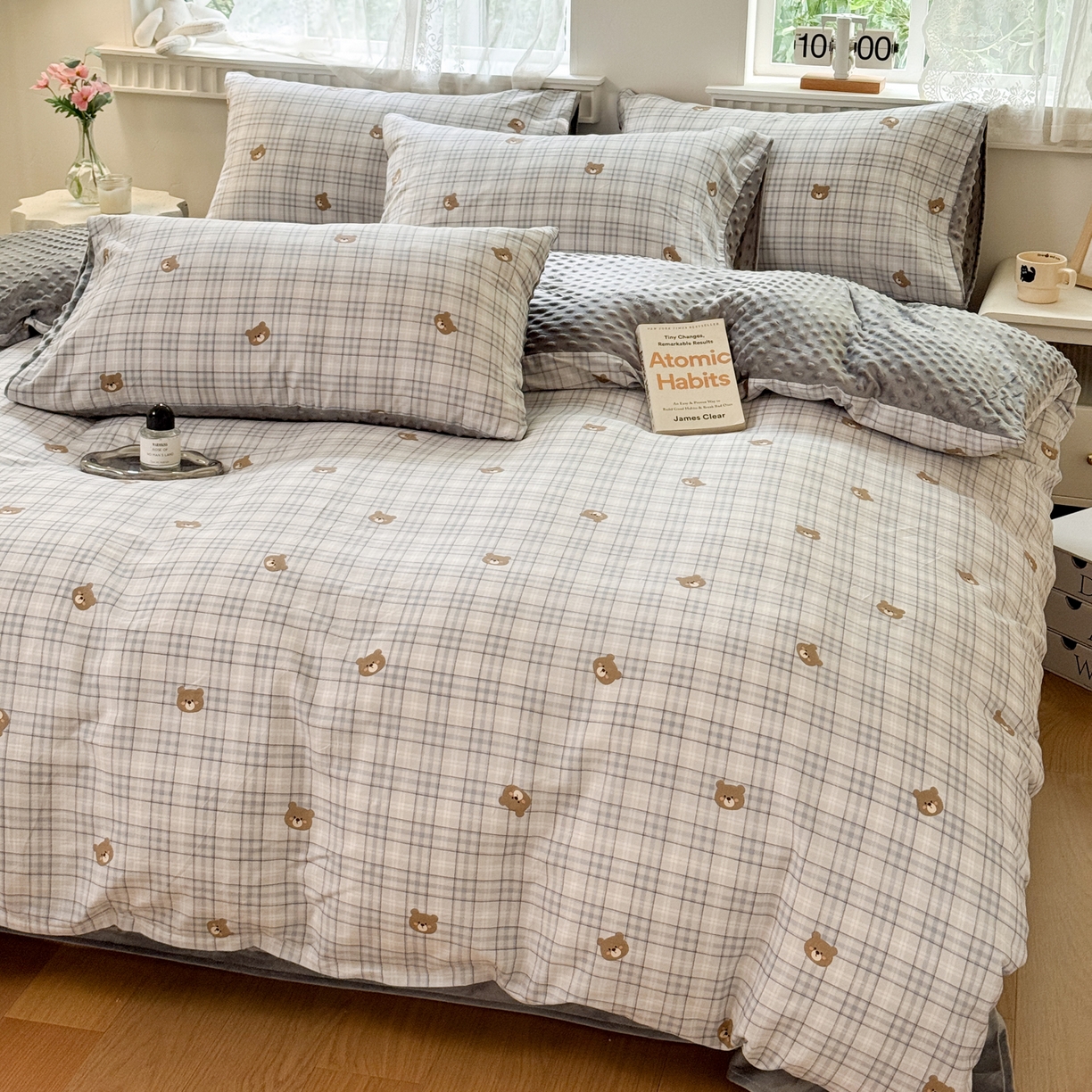 91家纺网 家纺一手货源 找家纺 雯雨家纺 2025新款ab版全棉豆豆绒婴儿绒牛奶绒单被套被罩单件 冰格维尼-兰